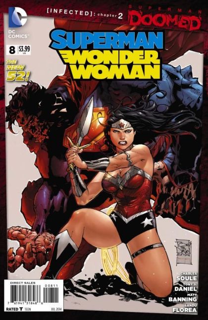 Superman / Wonder Woman Doomed: Infected, Chapter 2: Evolutions |  Issue#8A | Year:2014 | Series:  | Pub: DC Comics | Regular Cover - Tony Daniel