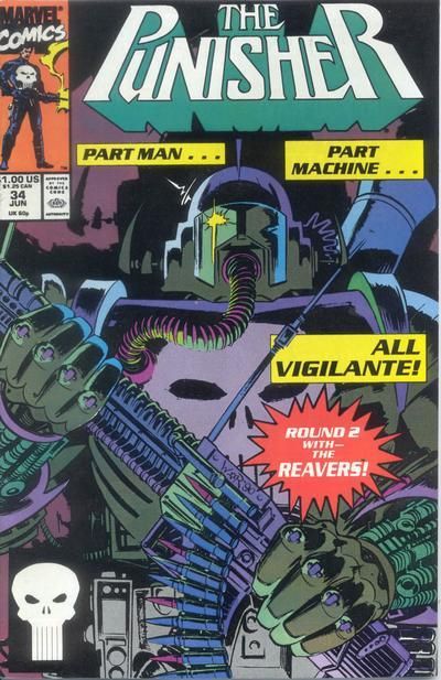 The Punisher, Vol. 2 Exo-Skeleton |  Issue#34A | Year:1990 | Series: Punisher | Pub: Marvel Comics | Direct Edition
