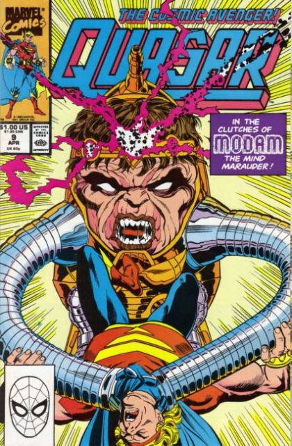 Quasar Have Brain, Will Travel |  Issue#9A | Year:1990 | Series: Quasar | Pub: Marvel Comics | Direct Edition