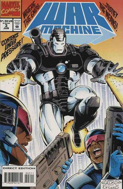 War Machine, Vol. 1 Contents Under Pressure |  Issue#3A | Year:1994 | Series: War Machine | Pub: Marvel Comics | Direct Edition