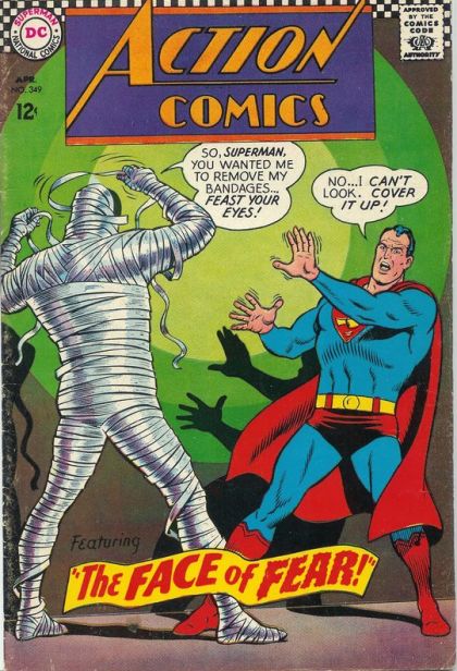 Action Comics, Vol. 1 The Face Of Fear! / Supergirl's Black Deeds! |  Issue#349 | Year:1967 | Series:  | Pub: DC Comics |