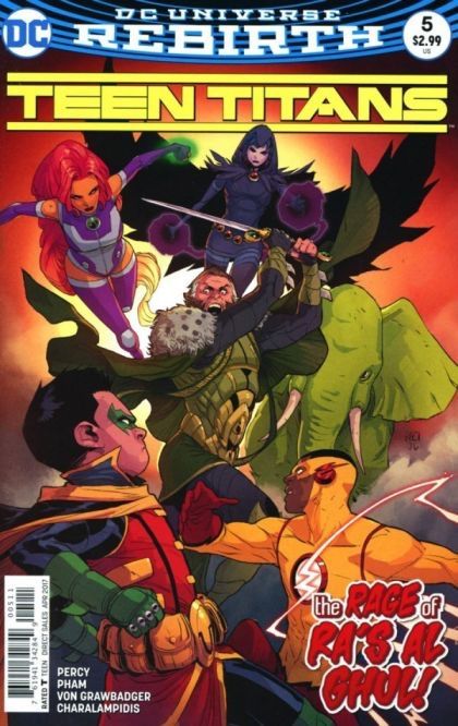 Teen Titans, Vol. 6 Damian Knows Best, Part Five |  Issue#5A | Year:2017 | Series:  | Pub: DC Comics | Regular Jonboy Meyers Cover