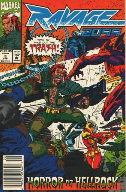 Ravage 2099 Horror In Hellrock! |  Issue#3B | Year:1992 | Series: Ravage | Pub: Marvel Comics | Newsstand Edition