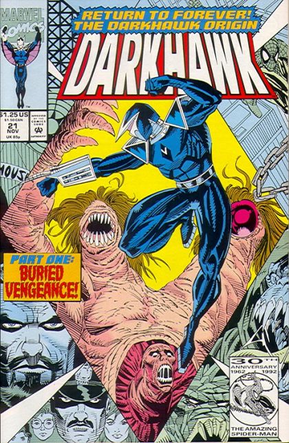 Darkhawk, Vol. 1 Return To Forever, Part 1: Buried Vengance |  Issue#21A | Year:1992 | Series: Darkhawk | Pub: Marvel Comics | Direct Edition