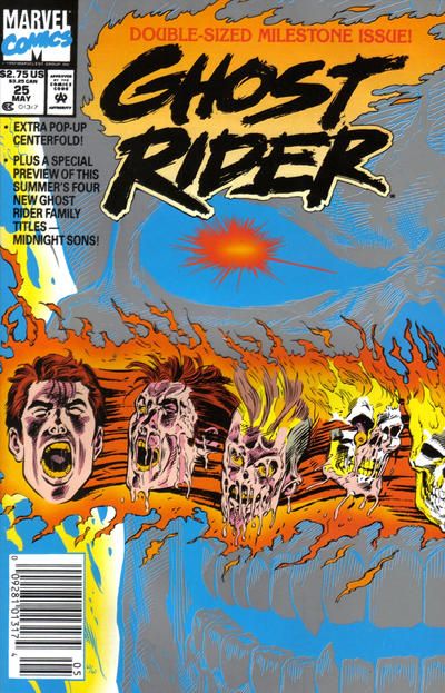 Ghost Rider, Vol. 2 You Can't Go Home Again |  Issue#25B | Year:1992 | Series: Ghost Rider | Pub: Marvel Comics | Newsstand Edition