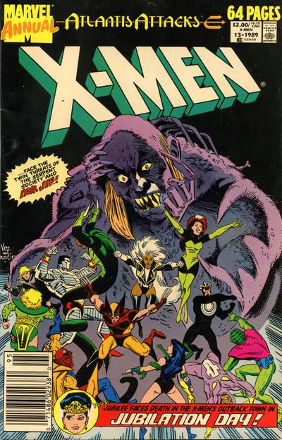 The Uncanny X-Men Annual, Vol. 1 Atlantis Attacks - Chapter Three: Double Cross / Jubilation Day / Saga Of The Serpent Crown: Serpent In The Garden |  Issue#13B | Year:1989 | Series: X-Men | Pub: Marvel Comics | Newsstand Edition
