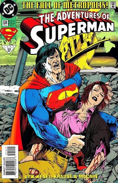 The Adventures of Superman Fall of Metropolis - Fall of Metropolis, Dangerous Visions |  Issue#514A | Year:1994 | Series: Superman | Pub: DC Comics | Direct Edition