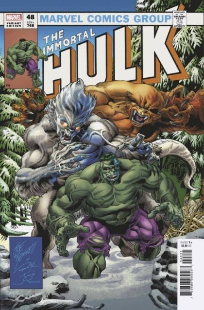 The Immortal Hulk Hiding Places |  Issue#48B | Year:2021 | Series: Hulk | Pub: Marvel Comics | Joe Bennett TIH 272 Homage Variant