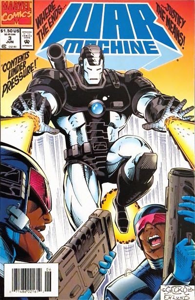 War Machine, Vol. 1 Contents Under Pressure |  Issue#3B | Year:1994 | Series: War Machine | Pub: Marvel Comics | Newsstand Edition