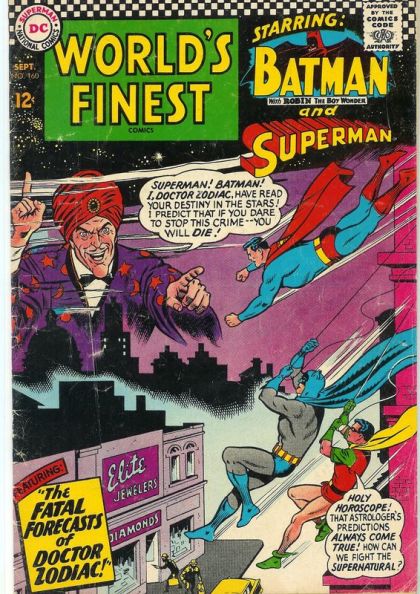 World's Finest Comics The Fatal Forecasts Of Dr. Zodiac |  Issue#160 | Year:1966 | Series: World's Finest | Pub: DC Comics |