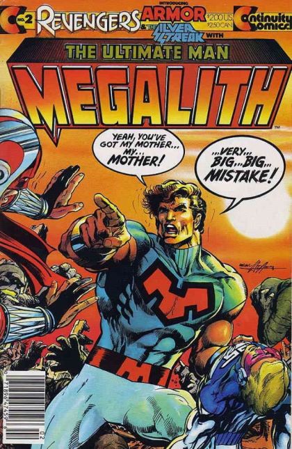 Revengers: Starring the Ultimate Man Megalith A Mother's Story; Shadow Hunter |  Issue#2B | Year:1985 | Series: Megalith | Pub: Continuity Comics | Newsstand Edition