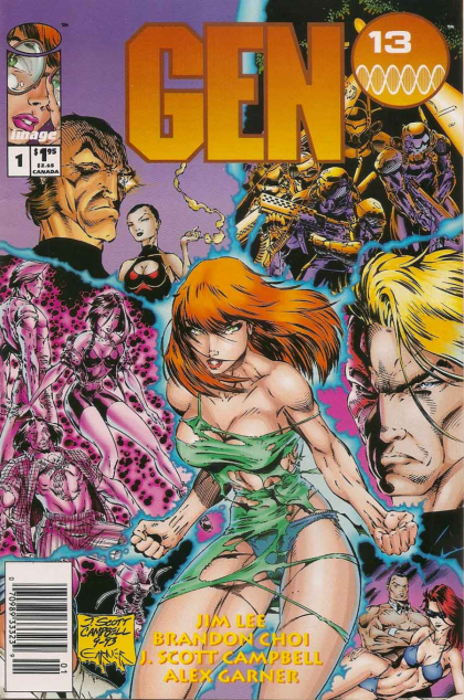Gen 13, Vol. 1 (1994)  |  Issue#1B | Year:1994 | Series: Gen 13 | Pub: Image Comics | J. Scott Campbell Newsstand