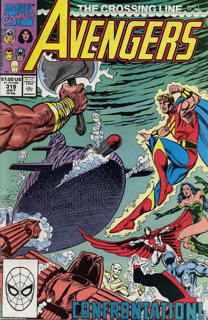 The Avengers, Vol. 1 The Crossing Line, Part 1: The Waterwind Interdiction |  Issue#319A | Year:1990 | Series: Avengers | Pub: Marvel Comics | Direct Edition