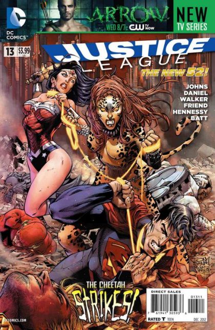 Justice League, Vol. 1 The Secret of the Cheetah, Part One / On the Outs |  Issue#13A | Year:2012 | Series: Justice League | Pub: DC Comics | Tony S. Daniel Regular Cover