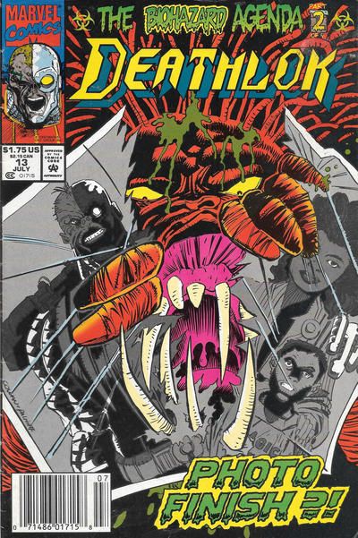 Deathlok, Vol. 2 The Biohazard Agenda, Part 2: You Can't Keep A Good Man Down |  Issue#13B | Year:1992 | Series: Deathlok | Pub: Marvel Comics | Newsstand Edition
