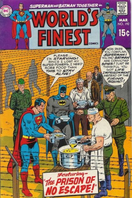 World's Finest Comics The Prison Of No Escape |  Issue#192 | Year:1970 | Series: World's Finest | Pub: DC Comics |