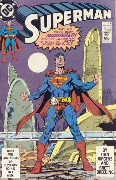 Superman, Vol. 2 If This Be My Fate |  Issue#29A | Year:1989 | Series: Superman | Pub: DC Comics | Direct Edition