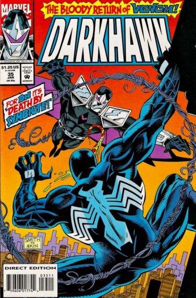 Darkhawk, Vol. 1 Operation Symbiote, Part 1: The Trap |  Issue#35A | Year:1993 | Series: Darkhawk | Pub: Marvel Comics | Direct Edition