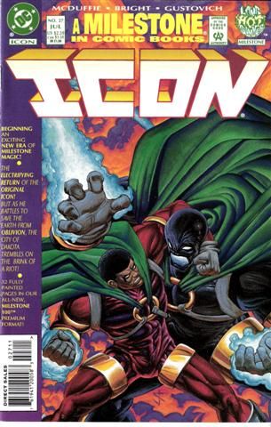 Icon The Man From Utopia |  Issue#27 | Year:1995 | Series: Icon | Pub: DC Comics |