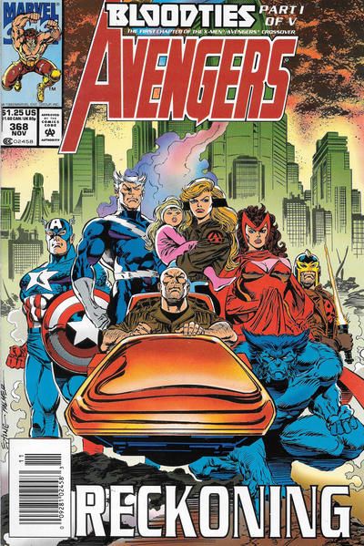 The Avengers, Vol. 1 Bloodties - Part I |  Issue#368B | Year:1993 | Series: Avengers | Pub: Marvel Comics | Newsstand Edition