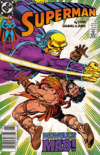 Superman, Vol. 2 Exile, Gladiator |  Issue#32B | Year:1989 | Series: Superman | Pub: DC Comics | Newsstand Edition