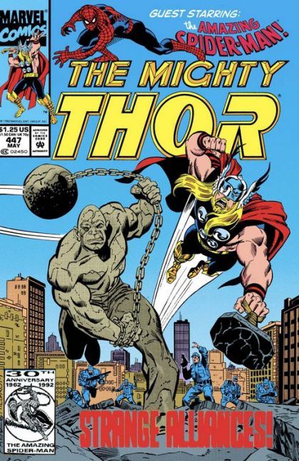 Thor, Vol. 1 Strange Alliances / If This Be War |  Issue#447A | Year:1992 | Series: Thor | Pub: Marvel Comics | Direct Edition
