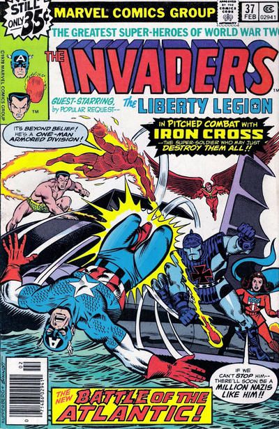 The Invaders, Vol. 1 The Liberty Legion Busts Loose! |  Issue#37B | Year:1978 | Series: Invaders | Pub: Marvel Comics | Newsstand Edition