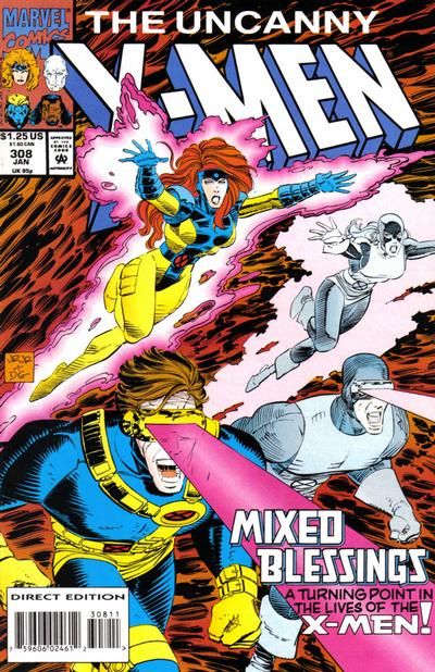 Uncanny X-Men, Vol. 1 Mixed Blessings |  Issue#308A | Year:1993 | Series: X-Men | Pub: Marvel Comics | Direct Edition