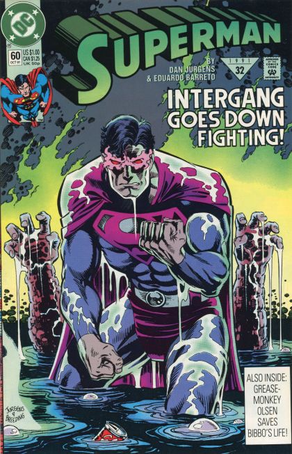 Superman, Vol. 2 Intergang -- No More! |  Issue#60A | Year:1991 | Series: Superman | Pub: DC Comics | Direct Edition