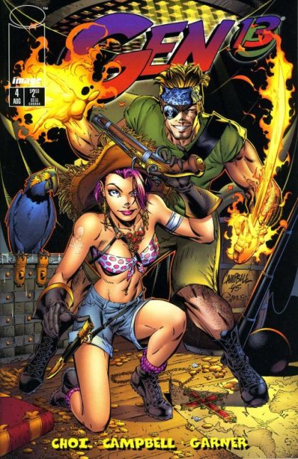 Gen 13, Vol. 2 (1995-2002) Among Friends And Enemies, Part 4 |  Issue#4A | Year:1995 | Series: Gen 13 | Pub: Image Comics | J. Scott Campbell Regular