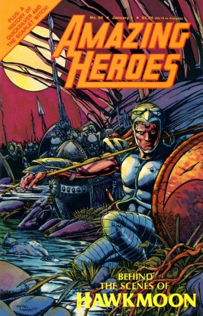 Amazing Heroes Behind the Scenes of Hawkmoon |  Issue#86 | Year:1986 | Series:  | Pub: Fantagraphics |
