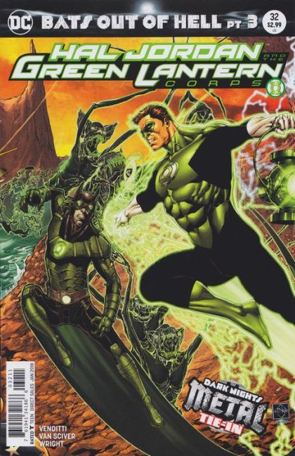 Hal Jordan and the Green Lantern Corps Dark Nights: Metal - Bats Out of Hell, Part 3 |  Issue#32A | Year:2017 | Series: Green Lantern | Pub: DC Comics | Ethan Van Sciver Connecting Regular Cover