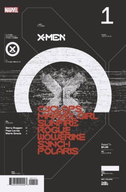 X-Men, Vol. 5 Fearless, In Threes |  Issue#1B | Year:2021 | Series: X-Men | Pub: Marvel Comics | Tom Muller Incentive Design Variant (1:10)