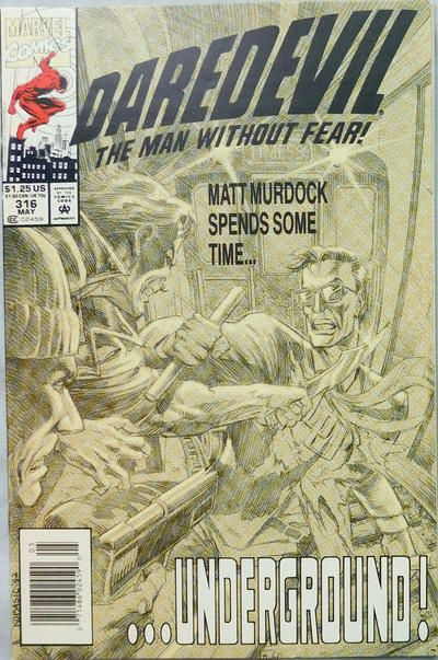 Daredevil, Vol. 1 Fare Play |  Issue#316B | Year:1993 | Series: Daredevil | Pub: Marvel Comics | Newsstand Edition