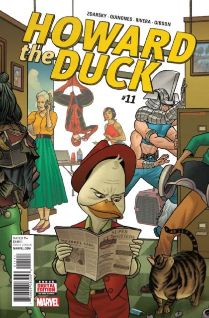 Howard the Duck, Vol. 5 Howard's End |  Issue#11A | Year:2016 | Series: Howard the Duck | Pub: Marvel Comics | Regular Joe Quinones Cover