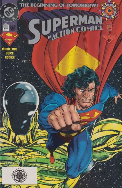 Action Comics, Vol. 1 Zero Month - Peer Pressure, Part 4: The Yesterday Man |  Issue#0B | Year:1994 | Series:  | Pub: DC Comics | Zero Hour Logo