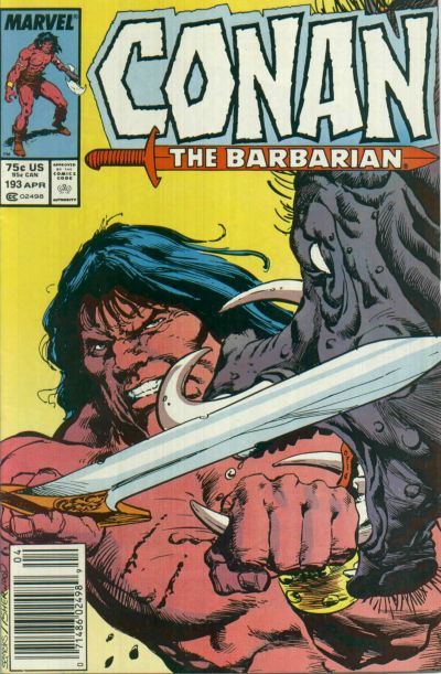 Conan the Barbarian, Vol. 1 Shedu |  Issue#193B | Year:1987 | Series: Conan | Pub: Marvel Comics | Newsstand Edition