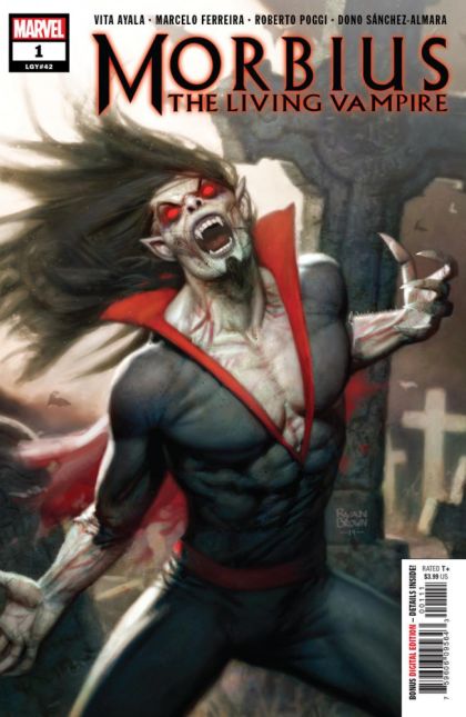 Morbius: The Living Vampire, Vol. 3  |  Issue#1A | Year:2019 | Series: Morbius | Pub: Marvel Comics | Regular Ryan Brown Cover