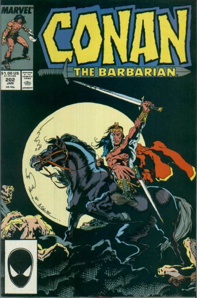 Conan the Barbarian, Vol. 1 The Seven Lives Of Thulsa Doom! |  Issue#202A | Year:1988 | Series: Conan | Pub: Marvel Comics |