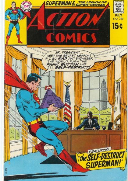 Action Comics, Vol. 1 The Self-Destruct Superman! / The Tyrant And The Traitor! |  Issue#390 | Year:1970 | Series:  | Pub: DC Comics |
