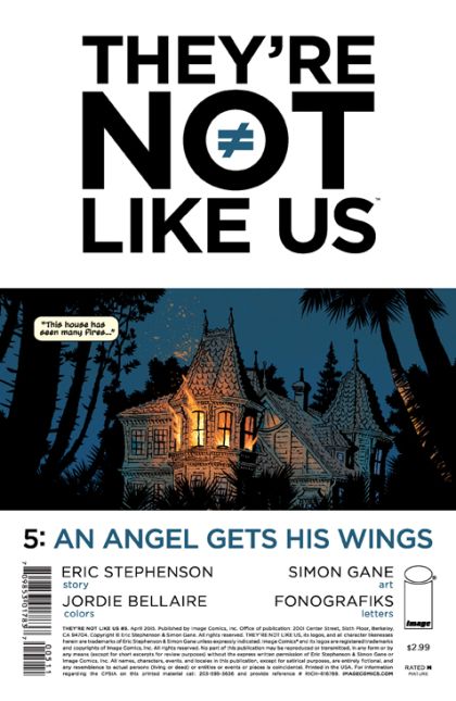 They're Not Like Us An Angel Gets His Wings |  Issue#5 | Year:2015 | Series:  | Pub: Image Comics |