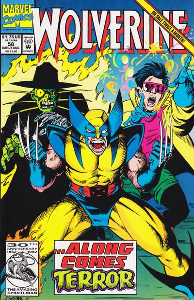 Wolverine, Vol. 2 Monkeywrenching |  Issue#58A | Year:1992 | Series: Wolverine | Pub: Marvel Comics | Direct Edition