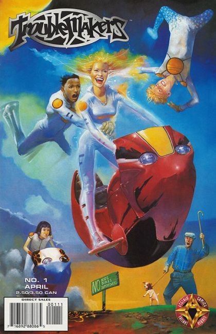 Troublemakers The Age Of Innocence |  Issue#1B | Year:1997 | Series:  | Pub: Acclaim Comics | Cvr B Painted Cover Var Evans