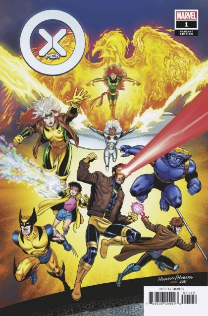 X-Men, Vol. 5 Fearless, In Threes |  Issue#1O | Year:2021 | Series: X-Men | Pub: Marvel Comics | Larry Houston X-Men '90s Variant