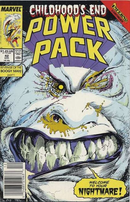 Power Pack, Vol. 1 Inferno - Revenge of the Boogyman |  Issue#42 | Year:1988 | Series: Power Pack | Pub: Marvel Comics |
