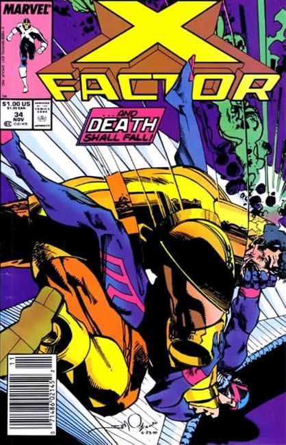 X-Factor, Vol. 1 Death! |  Issue#34B | Year:1988 | Series: X-Factor | Pub: Marvel Comics | Newsstand Edition