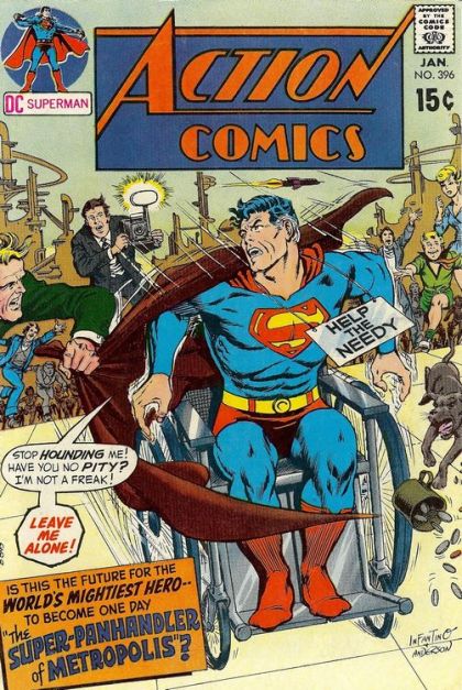 Action Comics, Vol. 1 The Super-Panhandler of Metropolis! / the Invaders From Nowhere! |  Issue#396 | Year:1970 | Series:  | Pub: DC Comics |