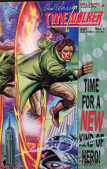Timewalker Ivar The Traveller |  Issue#1B | Year:1994 | Series:  | Pub: Valiant Entertainment | Valiant Validated Signature Series (Signed by Bob Hall, Don Perlin and Gonzalo Mayo)