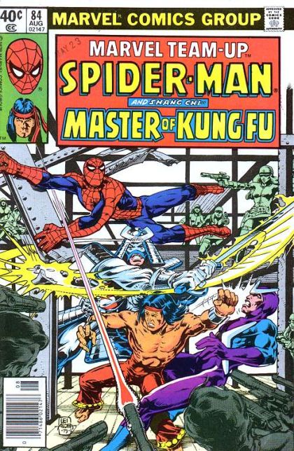 Marvel Team-Up, Vol. 1 Spider-Man and Shang Chi, Master of Kung Fu: Catch a Falling Hero |  Issue#84B | Year:1979 | Series: Marvel Team-Up | Pub: Marvel Comics | Newsstand Edition