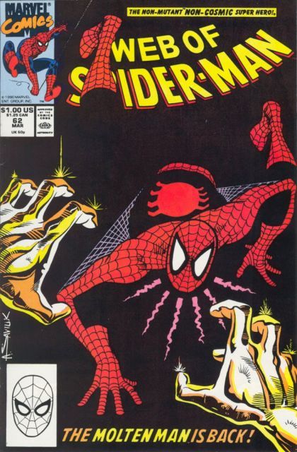 Web of Spider-Man, Vol. 1 Acts of Vengeance - All That Glitters |  Issue#62A | Year:1990 | Series: Spider-Man | Pub: Marvel Comics | Direct Edition
